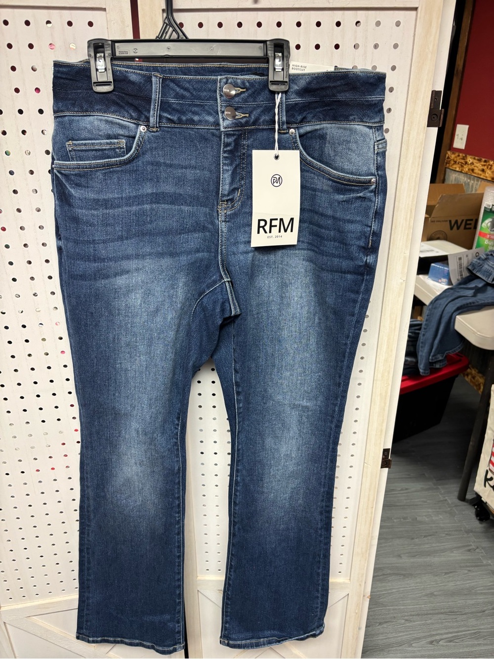 Women’s Dark Blue High Rise Bootcut Jeans